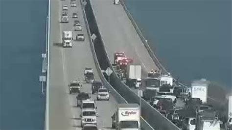 car falls off skyway bridge